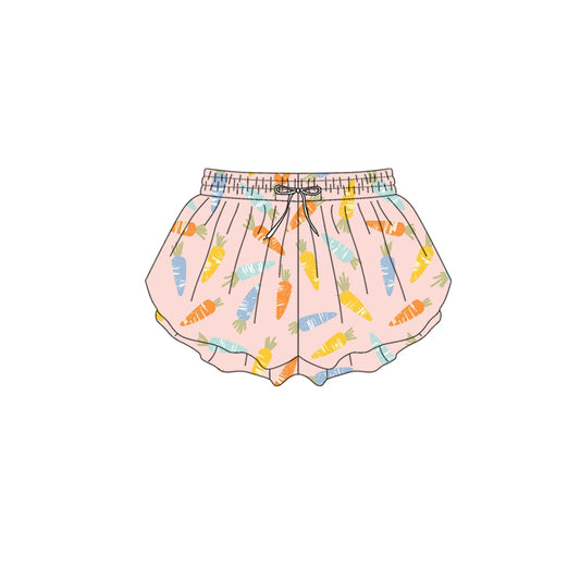 Toddle baby girls Easter carrot summer yoga shorts preorder