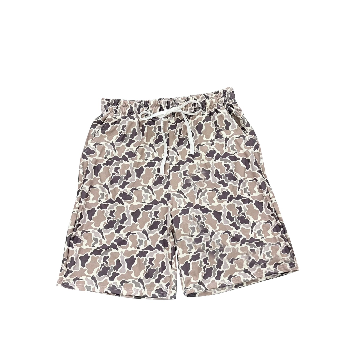 Adult dark grey camo summer shorts preorder