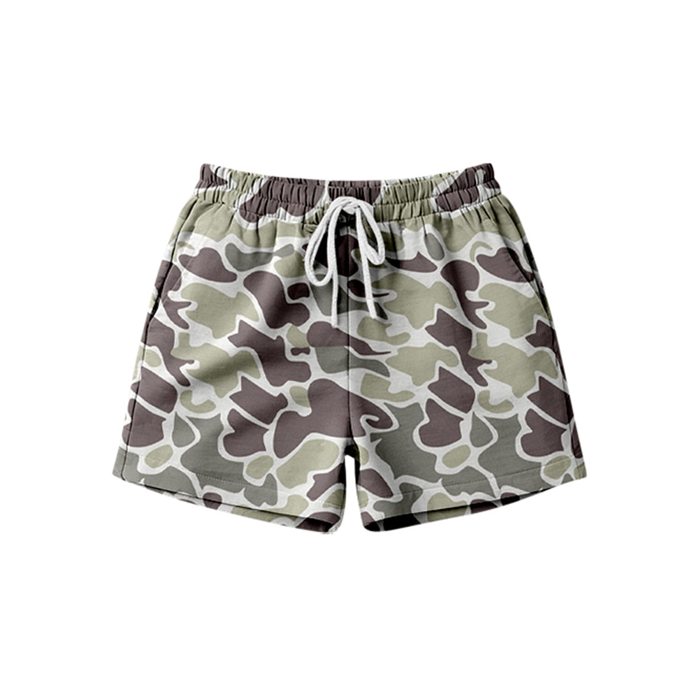 Adult women dark grey camo print summer shorts preorder