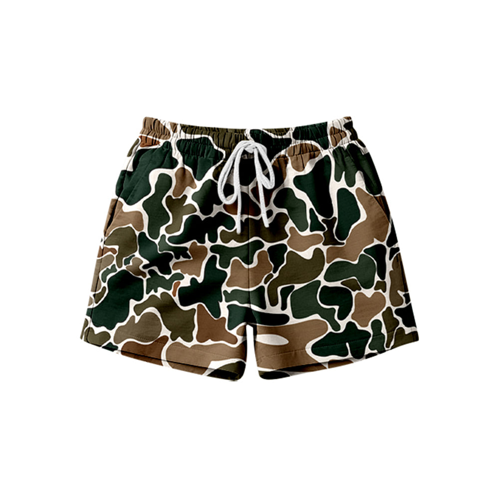Adult women dark green camo print summer shorts preorder