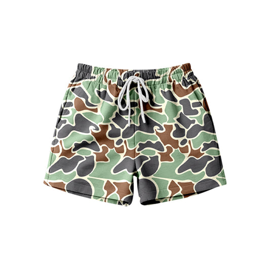 Adult women green camo print summer shorts preorder