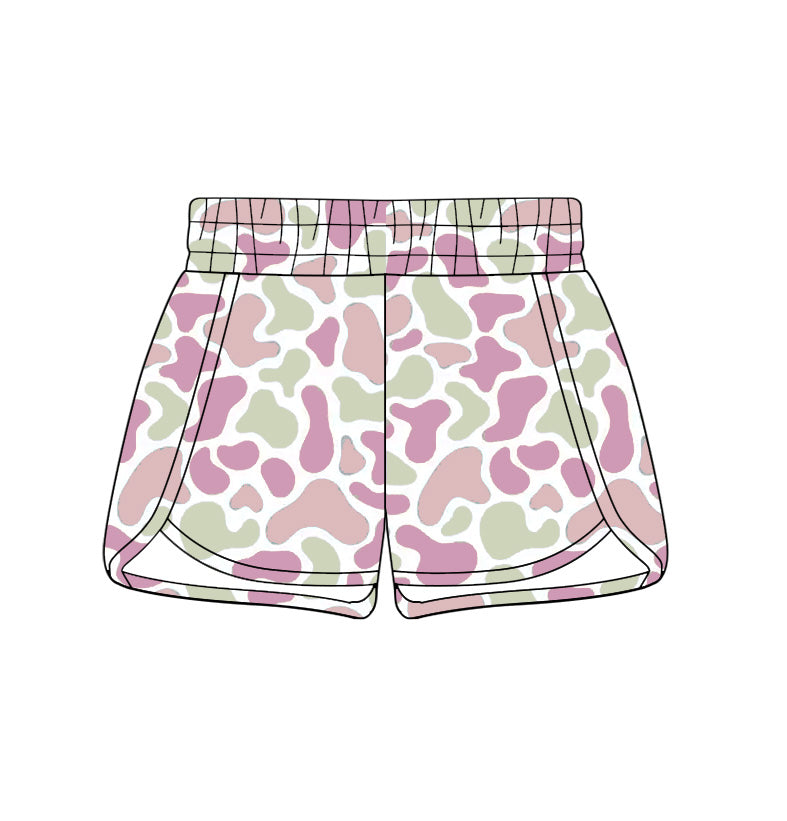 Adult lavender green camo summer shorts preorder