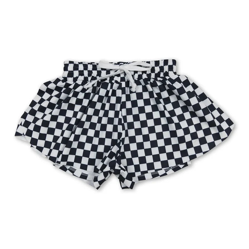 Toddle baby girls black bow yoga shorts