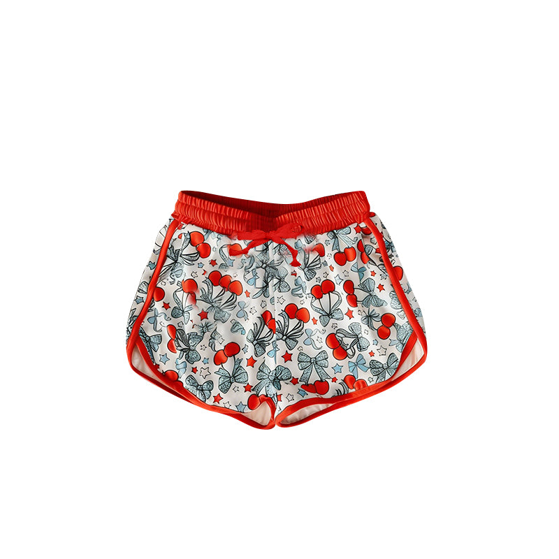 July 4th bow print summer shorts preorder