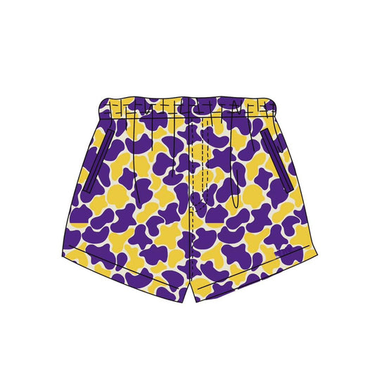 Toddle baby boy purple golden camo summer shorts preorder