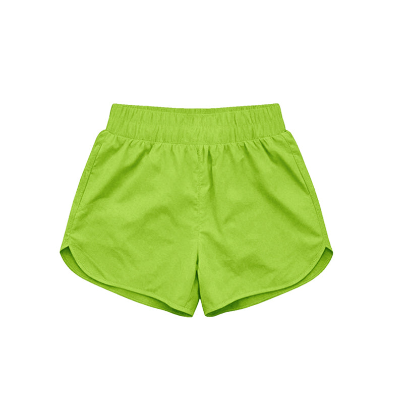 Toddle baby girls lime green color summer yoga shorts preorder