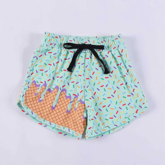 Toddle baby girls light green sprinkle shorts preorder