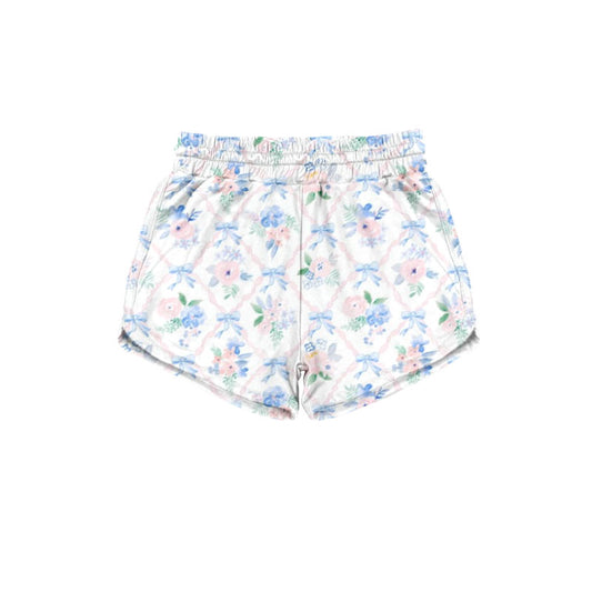 Toddle baby girls pink flowers shorts preorder