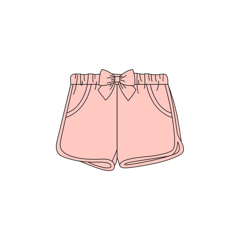 Toddle baby girls summer pink bow shorts preorder