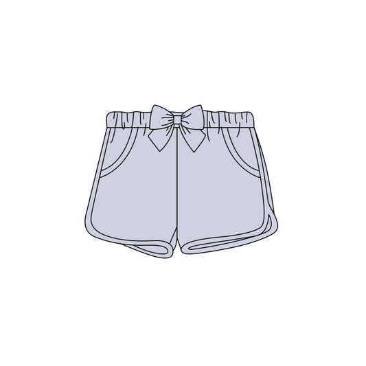 Toddle baby girls summer grey bow shorts preorder