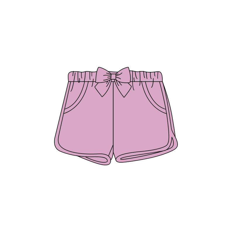 Toddle baby girls summer lavender bow shorts preorder