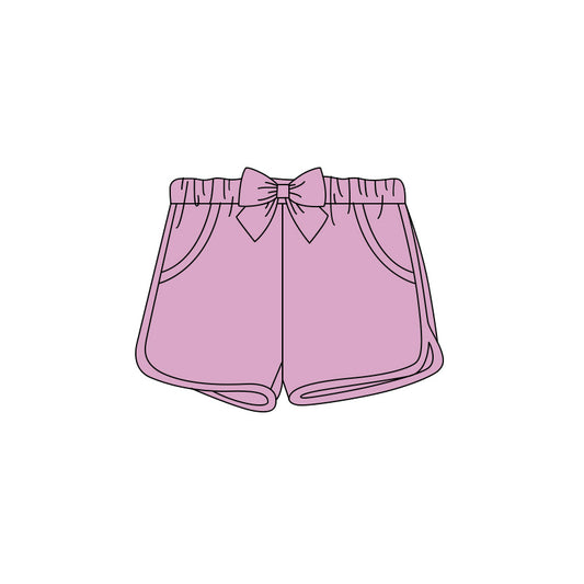 Toddle baby girls summer lavender bow shorts preorder