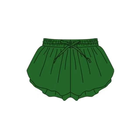 Toddle baby girls green color summer yoga shorts preorder