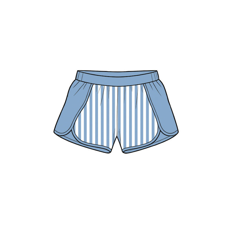 Toddle baby girls dark blue stripes summer yoga shorts preorder