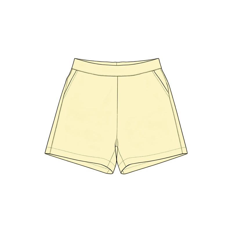 Toddle baby girls yellow color summer yoga shorts preorder