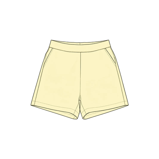 Toddle baby girls yellow color summer yoga shorts preorder