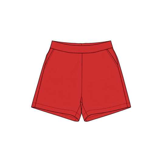 Toddle baby girls red color summer yoga shorts preorder
