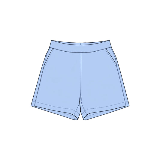 Toddle baby girls sky blue color summer yoga shorts preorder
