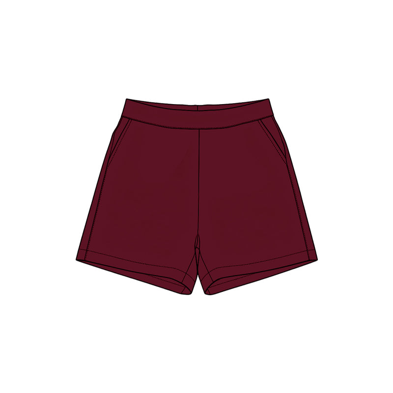 Toddle baby girls maroon color summer yoga shorts preorder
