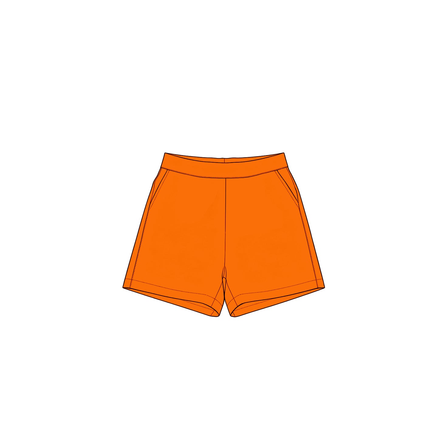 Toddle baby girls orange color summer yoga shorts preorder