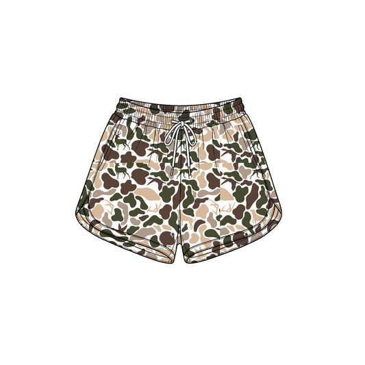 Adult women deer duck camo summer yoga shorts preorder