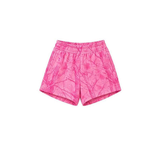 Adult women pink leaves summer shorts preorder