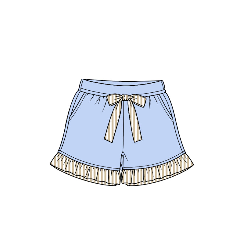 Toddle baby girls blue color summer shorts preorder