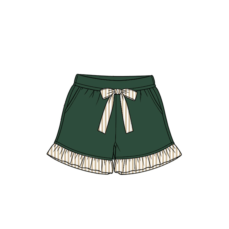 Toddle baby girls green color summer shorts preorder