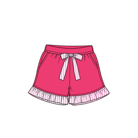 Toddle baby girls hot pink color summer shorts preorder