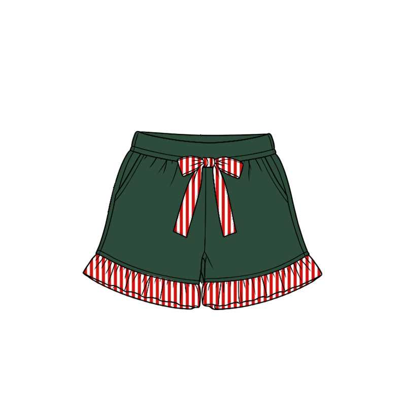 Toddle baby girls green color summer shorts preorder