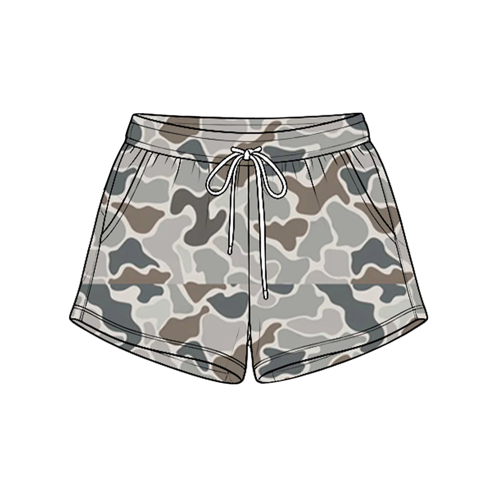 Kids baby grey camo print summer shorts preorder