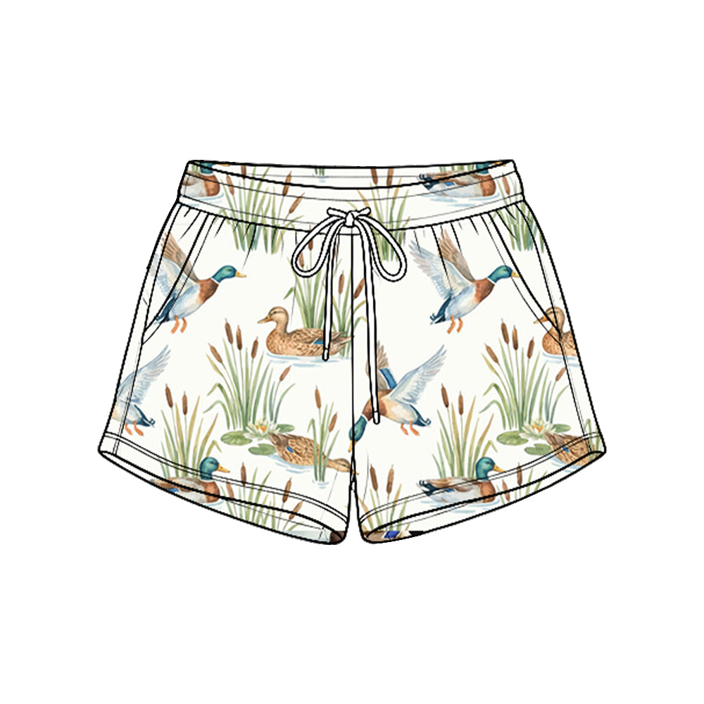 Kids baby duck print summer shorts preorder