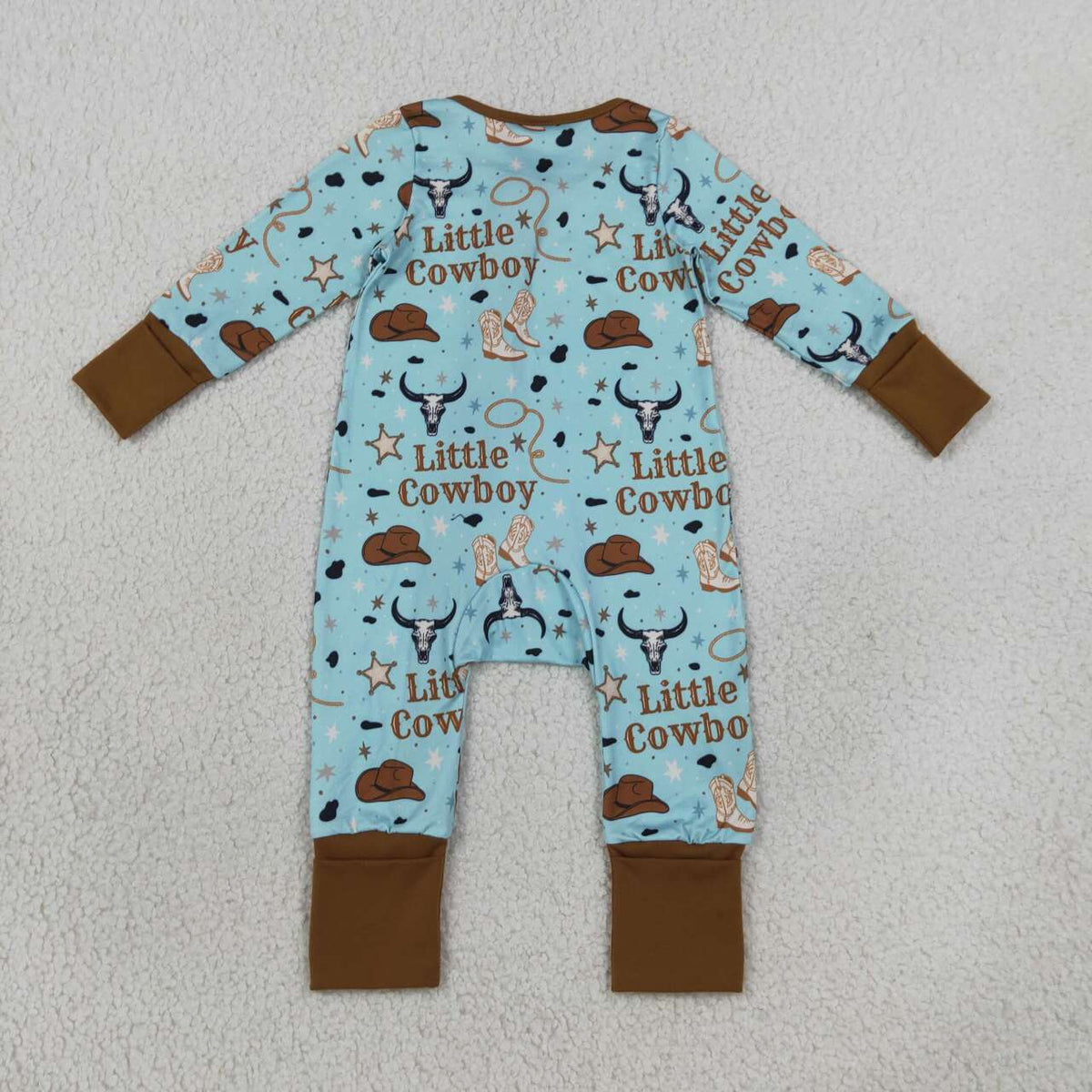 Toddle baby boy long sleeve little cowboy design romper