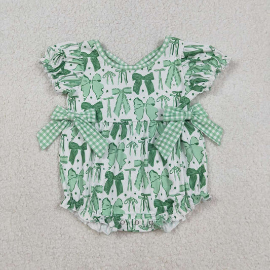 Toddle girls Saint Patrick's Day bow design  romper