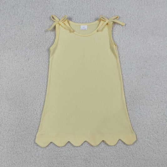 Yellow color baby girl summer dress