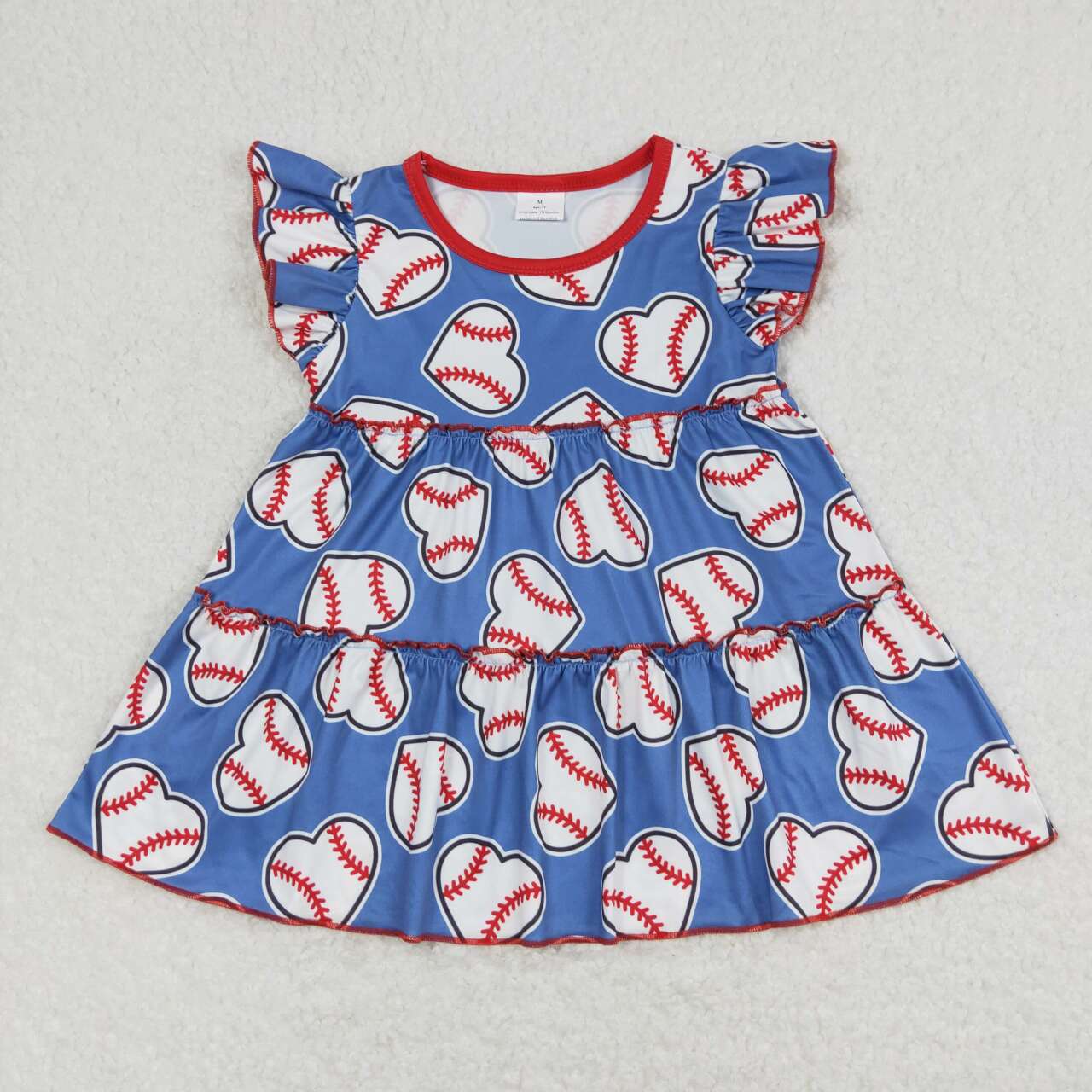 toddle girls baseball heart shirt