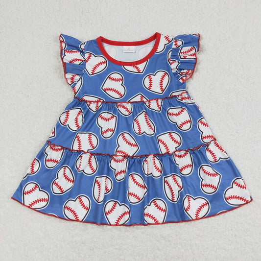 toddle girls baseball heart shirt