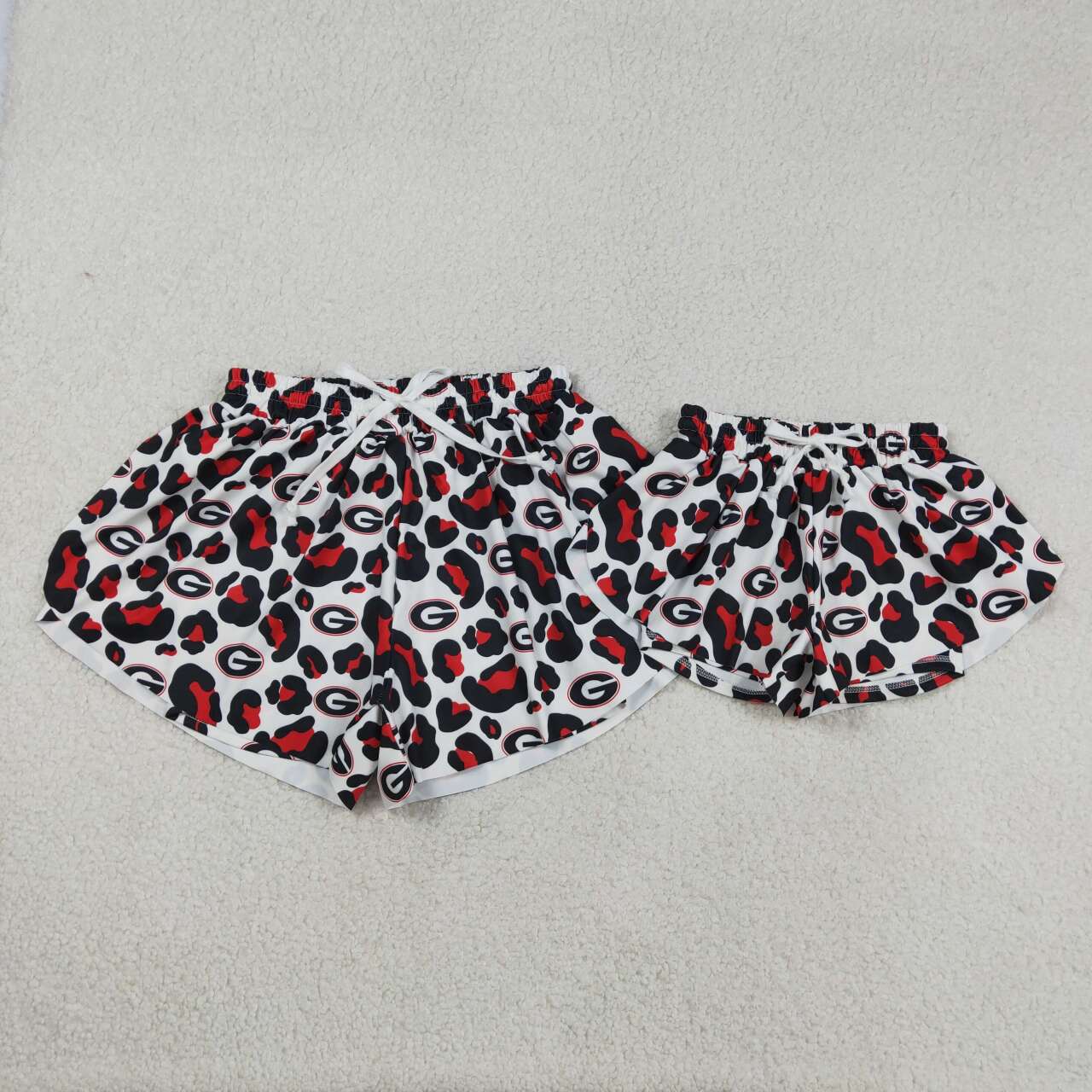 Mommy and me Georgia team summer shorts