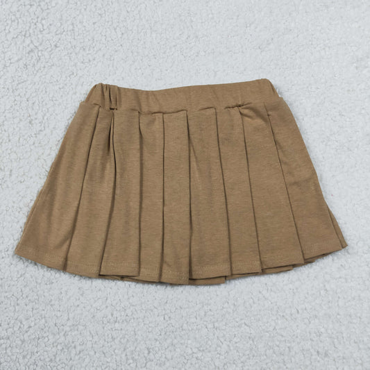 baby girl khaki cotton skirt inside shorts