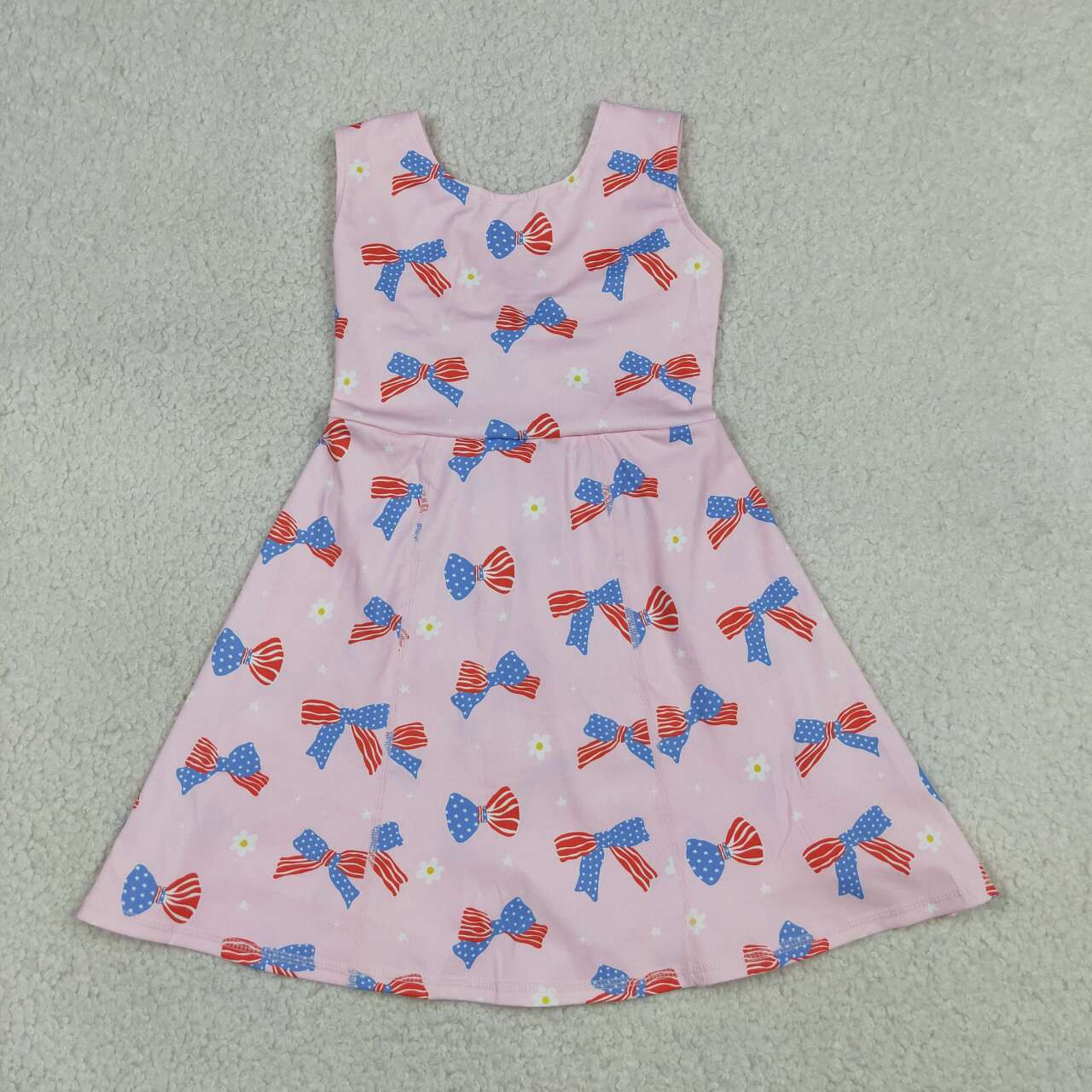 Toddle girls America flag bow yoga dress