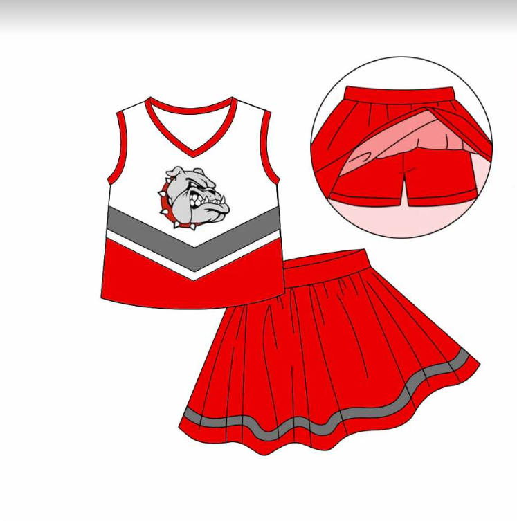 toddle girls cheer team skirt set