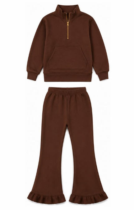 Girls long sleeve cotton top matching pants spring fall outfit for wholesale best price