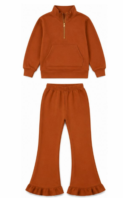 Girls long sleeve cotton top matching pants spring fall outfit for wholesale best price