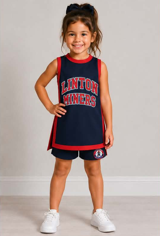 baby girls sleeveless team dress matching shorts  clothing set