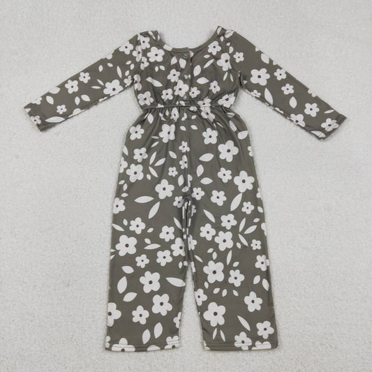 Toddle girls flowers print jumpsuit