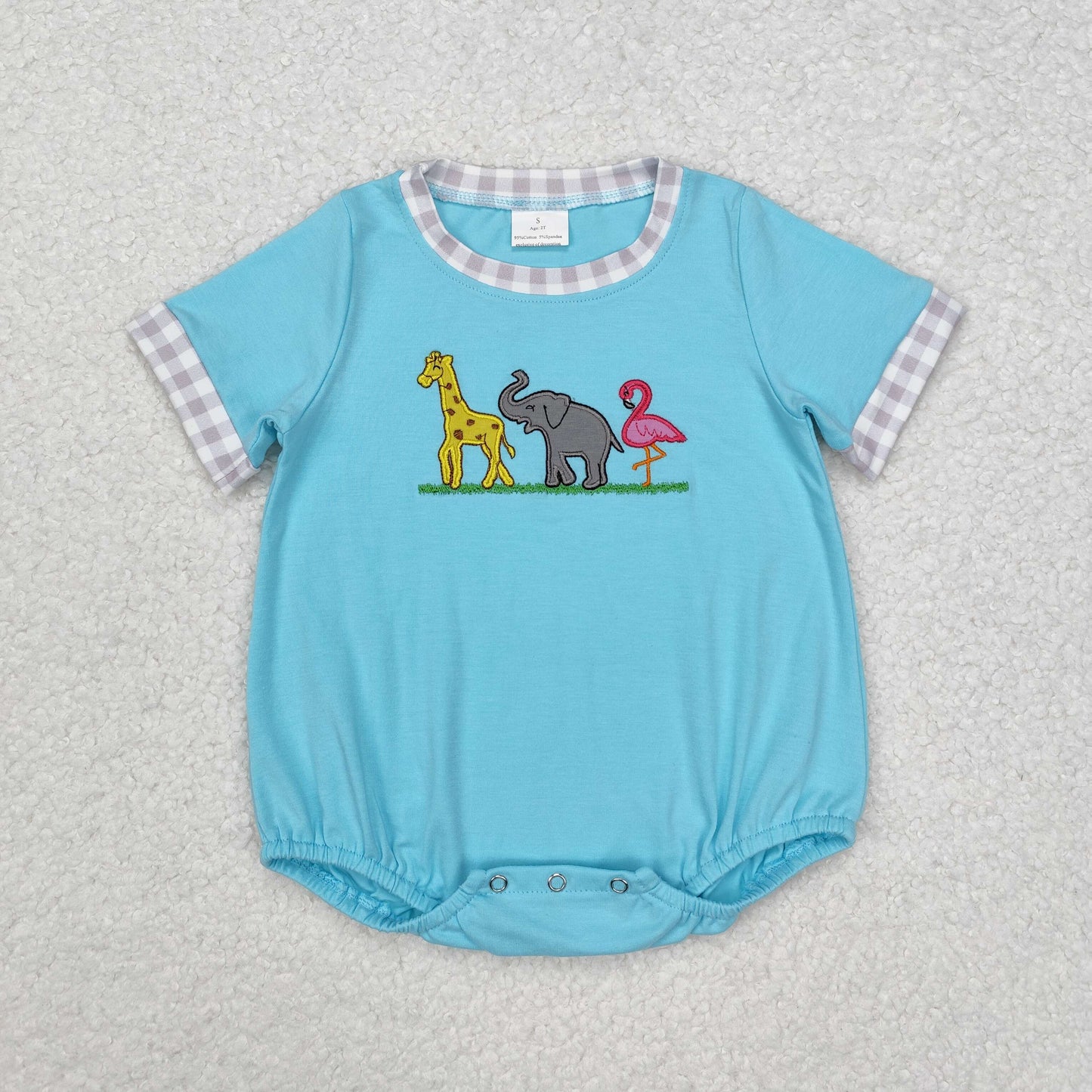 Toddle baby boy embroidery animal romper preorder