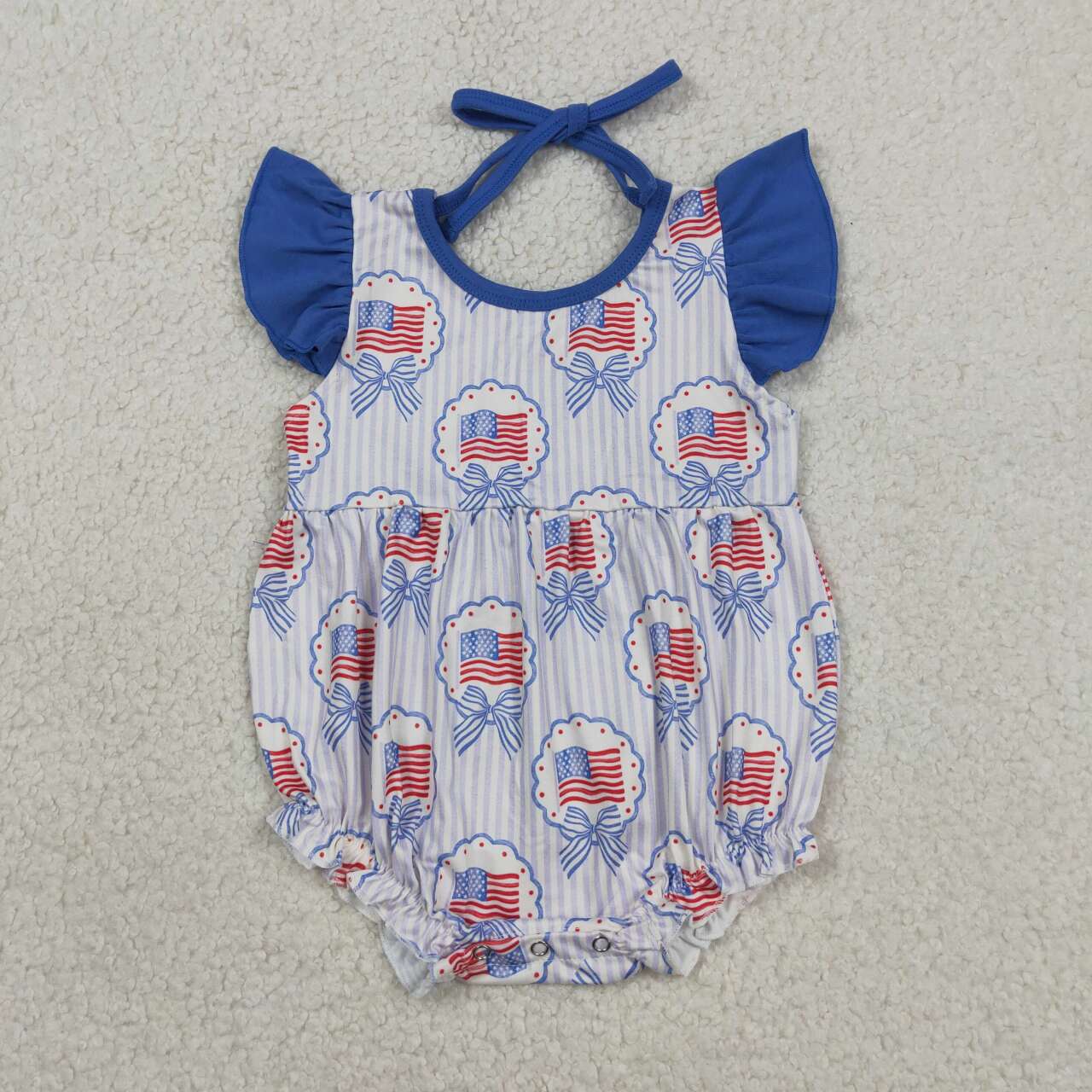 July 4th design girls summer romper