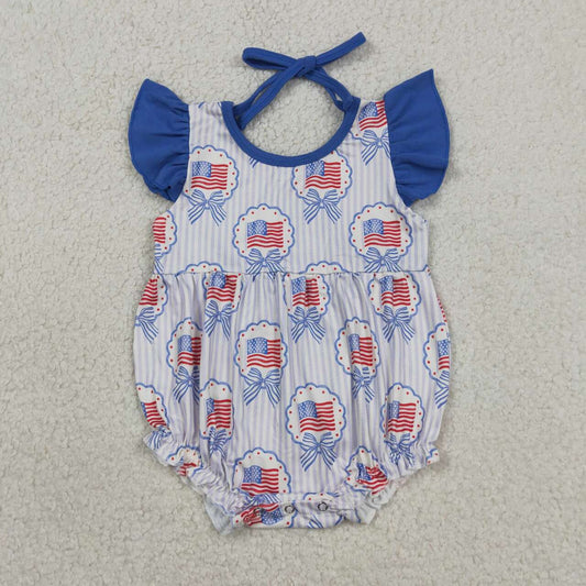 July 4th design girls summer romper
