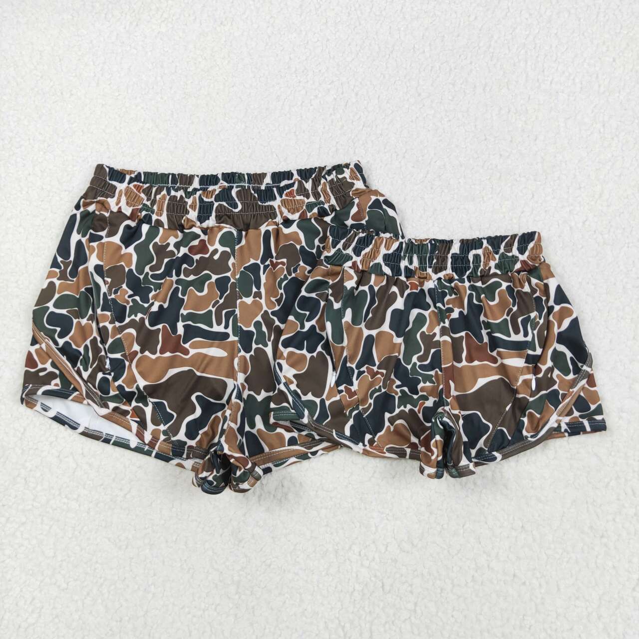 Mommy and me camo summer shorts