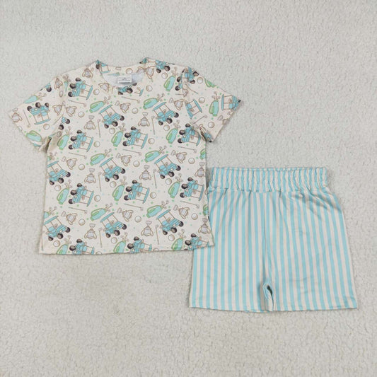 Girls golf shirt summert shorts outfit